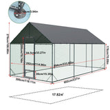 Small Animal Habitats & Cages: XXL Chicken Coop Hen House Cage 276x602x300cm