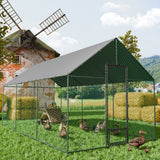 Small Animal Habitats & Cages: XXL Chicken Coop Hen House Cage 276x602x300cm