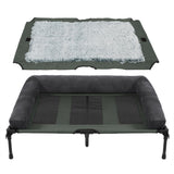 Dog Beds: XL Elevated Dog Bed 110x80x28cm Foldable Raised Pet Cot Indoor Outdoor
