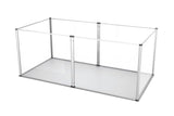 Dog Playpens & Gates: Clear Acrylic Dog Playpen 124x63x40CM, 6 Panels Cage