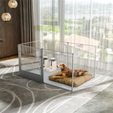 Dog Playpens & Gates: Large Acrylic Dog Playpen 120x120x61CM 8 Panels Cage
