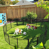 8 Panel Pet Playpen Gate Extension w/ Lockable Door