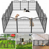 8 Panel Pet Playpen Gate Extension w/ Lockable Door
