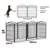 16 Panel Pet Playpen Gate Extension w/ Lockable Door Large Dog Cage