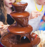 3-Tier Electric Chocolate Fondue Fountain Stainless Steel 0.9L