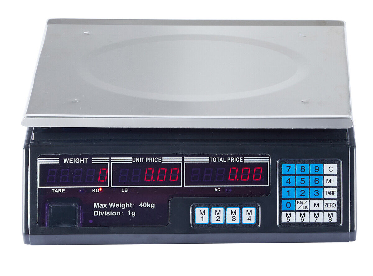 Kitchen Scales: 40KG Digital Kitchen Scale Metal Electronic Postal Platform
