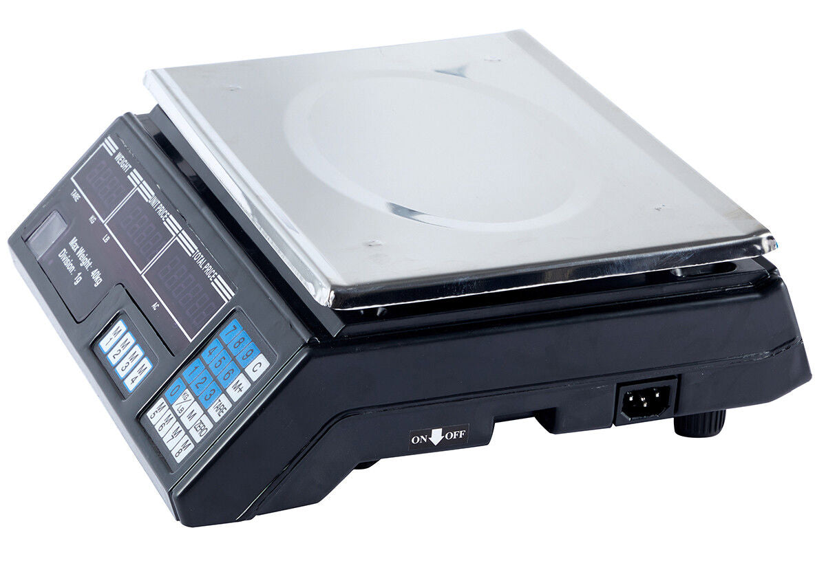 Kitchen Scales: 40KG Digital Kitchen Scale Metal Electronic Postal Platform