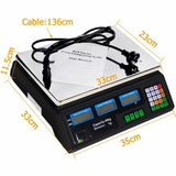 Kitchen Scales: 40KG Digital Kitchen Scale Metal Electronic Postal Platform