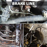 Automotive Repair & Speciality Tools: 25Ft 3/16'' OD Steel Zinc Brake Line Tubing Kit 150MPa +32 Fittings