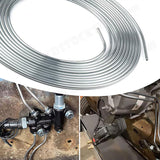 Automotive Repair & Speciality Tools: 25Ft 3/16'' OD Steel Zinc Brake Line Tubing Kit 150MPa +32 Fittings