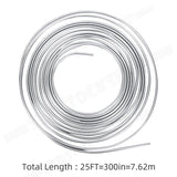 Automotive Repair & Speciality Tools: 25Ft 3/16'' OD Steel Zinc Brake Line Tubing Kit 150MPa +32 Fittings