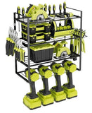Kitchen & Bathroom DIY: 4-Layer Heavy Duty Drill Holder Wall Mount Tool Rack Organizer,