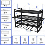 Kitchen & Bathroom DIY: 4-Layer Heavy Duty Drill Holder Wall Mount Tool Rack Organizer,