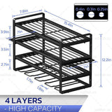 Kitchen & Bathroom DIY: 4-Layer Heavy Duty Drill Holder Wall Mount Tool Rack Organizer,
