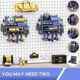 Kitchen & Bathroom DIY: 4-Layer Heavy Duty Drill Holder Wall Mount Tool Rack Organizer,