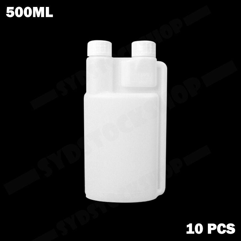 Disposable Cups: 10-Pack 500ml Plastic Twin Chamber Bottles with Tamper Evident Caps