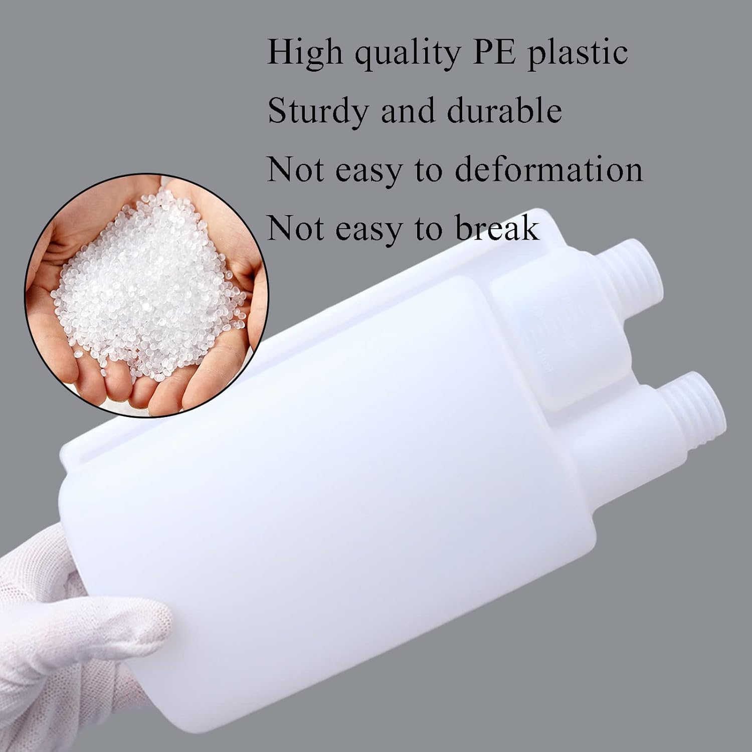 Disposable Cups: 10-Pack 500ml Plastic Twin Chamber Bottles with Tamper Evident Caps