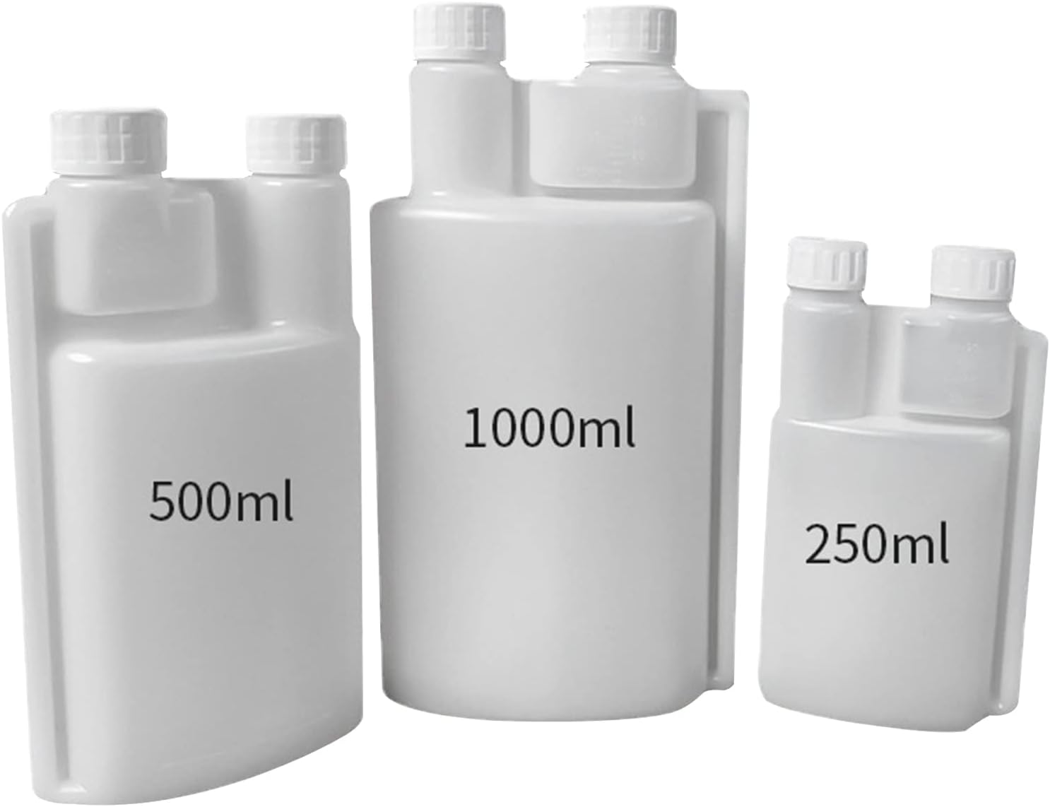 Disposable Cups: 10-Pack 500ml Plastic Twin Chamber Bottles with Tamper Evident Caps