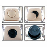 Mobility & Accessibility: Aluminum Bedside Commode Chair 200kg Mobile Shower Toilet Wheelchair