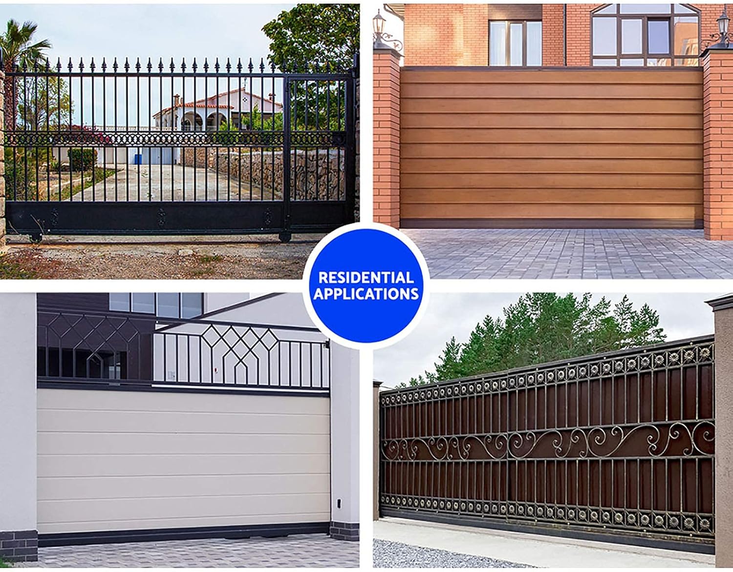 Fence & Gate Accessories: Electric Sliding Gate Opener 550W 0.74HP 4m Kit 2000KG w/ Remote & APP