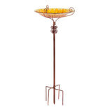 Fountain & Ponds Accessories: Solar Bird Bath Feeder Fountain Deck Post Mount