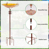 Fountain & Ponds Accessories: Solar Bird Bath Feeder Fountain Deck Post Mount