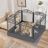Dog Playpens & Gates: XL Metal Dog Playpen Indoor Fence with Waterproof Pad
