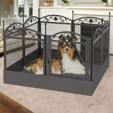 Dog Playpens & Gates: XL Metal Dog Playpen Indoor Fence with Waterproof Pad
