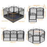 Dog Playpens & Gates: XL Metal Dog Playpen Indoor Fence with Waterproof Pad