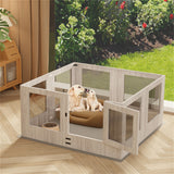 Dog Kennels: Large Dog Indoor Whelping Box, Tempered Glass & MDF