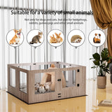 Dog Kennels: Large Dog Indoor Whelping Box, Tempered Glass & MDF