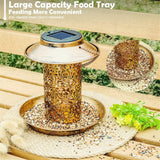 Gardening Tools: Solar Bird Seed Feeder Hanging Outdoor Garden