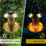 Gardening Tools: Solar Bird Seed Feeder Hanging Outdoor Garden