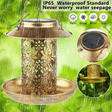 Gardening Tools: Solar Bird Seed Feeder Hanging Outdoor Garden