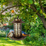 Gardening Tools: Solar Bird Seed Feeder Hanging Outdoor Garden
