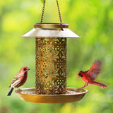 Gardening Tools: Solar Bird Seed Feeder Hanging Outdoor Garden