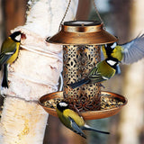 Gardening Tools: Solar Bird Seed Feeder Hanging Outdoor Garden