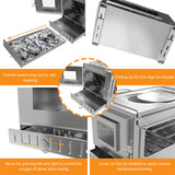 BBQ Tools: Stainless Steel Wood Burning Stove 1 Burner Camping BBQ with Chimney