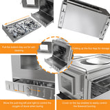 BBQ Tools: Stainless Steel Wood Burner Stove for Camping w/ Chimney & Bag