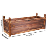 Garden Beds & Planters: Large Raised Garden Bed Wooden Planter 90x30x33cm