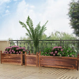 Garden Beds & Planters: Large Raised Garden Bed Wooden Planter 90x30x33cm