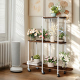 Gardening Accessories: Plant Stand with Wheels Indoor Outdoor Flower Rack Display