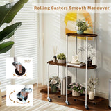 Gardening Accessories: Plant Stand with Wheels Indoor Outdoor Flower Rack Display