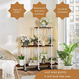 Gardening Accessories: Plant Stand with Wheels Indoor Outdoor Flower Rack Display