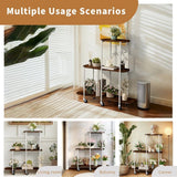 Gardening Accessories: Plant Stand with Wheels Indoor Outdoor Flower Rack Display
