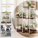Gardening Accessories: Plant Stand with Wheels Indoor Outdoor Flower Rack Display