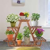 Calendars, Organisers & Planners: Wooden 6 Tier Plant Stand A-Frame Flower Pot Display Organizer