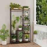Audio Accessories: Plant Stand Shelf Rack with Hanging Rod Indoor Outdoor Display