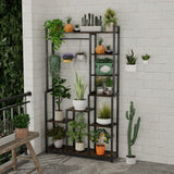Audio Accessories: Plant Stand Shelf Rack with Hanging Rod Indoor Outdoor Display