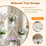 Garden Ornaments: Movable Metal Plant Stand Garden Cart Indoor/Outdoor Decor